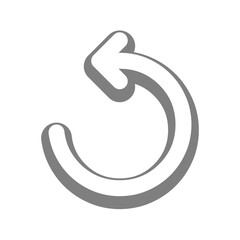 Fototapeta premium White simple icon arrow. Perfect for games, apps, loot crates, rewards, or in-game purchases.