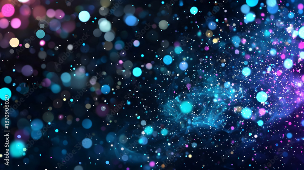 Poster abstract colorful glittering bokeh background