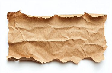 Crumpled brown paper texture background for vintage designs and aged paper effect graphic resources