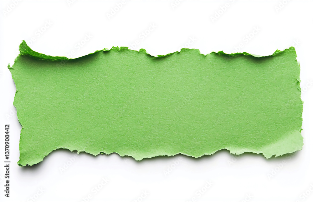 Poster green torn paper texture background for design element scrapbooking and creative projects isolated o