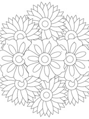 PrintFlowers Coloring Pages For Adules