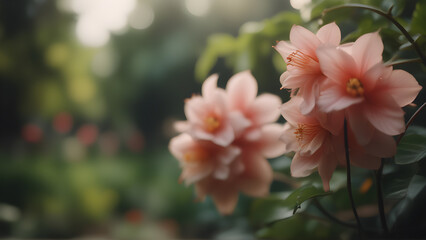 Obraz premium Pale Pink Azaleas Blossoming