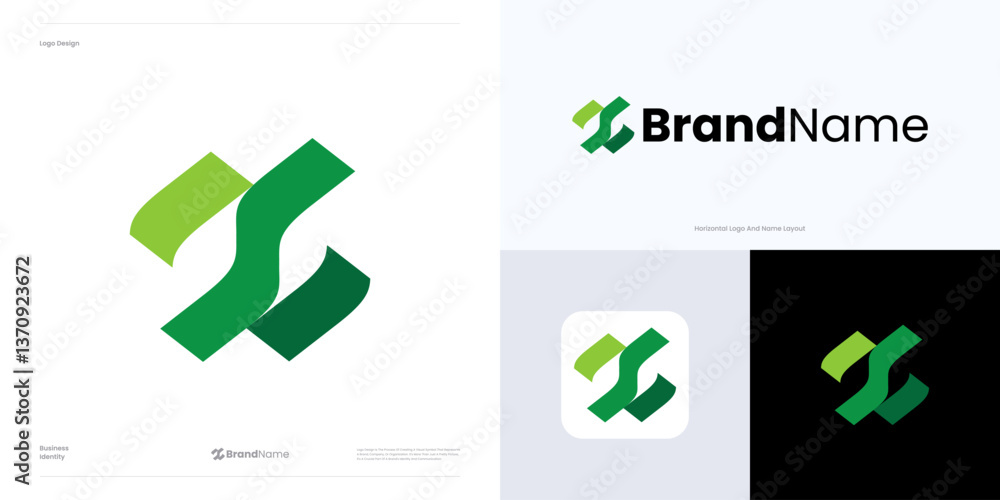 Fototapete creative modern letter s logo icon design vector element editable, symbol initial s sign geometric w