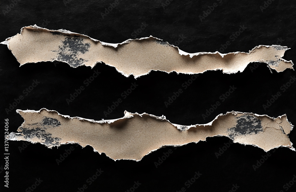 Aufkleber torn paper texture background abstract grunge ripped paper edge black background design element grap