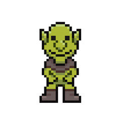 Fototapeta premium goblin icon symbol pixel art