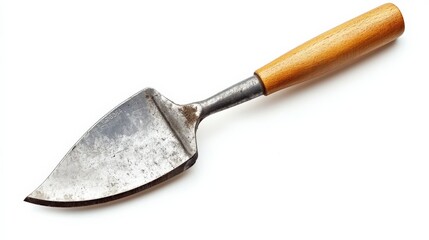 Vintage Garden Trowel with Wooden Handle for Soil Digging and Planting Tasks