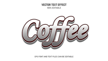 Obraz premium Coffee 3d text style text effect