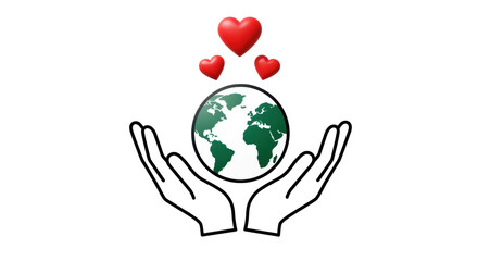 Isolated Save the Planet Icon