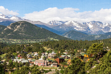 Room with a view from the Stanley Hotel in Estes Park Colorado.