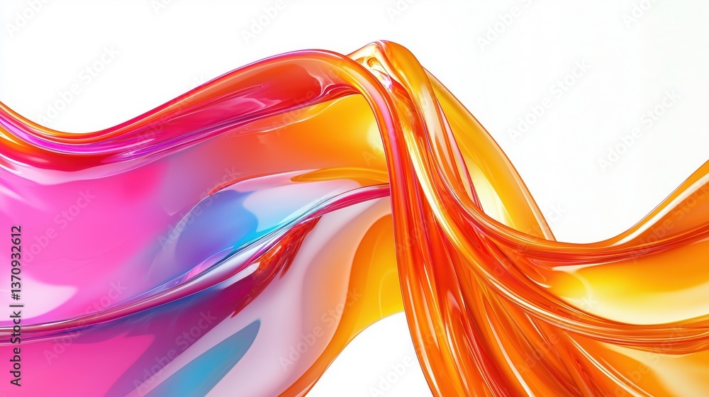 Poster vibrant flowing colors: a stunning display of fluid, swirling colors that dance and intermingle, cre