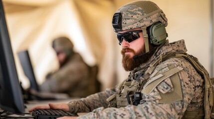 War operations soldiers at forward operating base military post documentary photography indoor close-up perspective