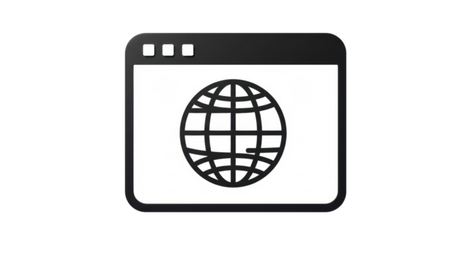 Isolated Globe in Window