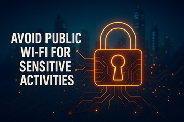 Avoiding public wireless networks sensitive data transmissions reducing eavesdropping risks preserving user privacy maintaining robust security during online transactions

