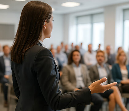 S&eacute;minaire professionnel dans une salle de conf&eacute;rence