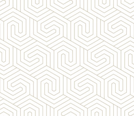 Vector seamless texture. Modern geometric background with hexagons.
