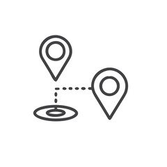 Distance Indicator Icon for Dating Apps - Essential for Location-Based Matching, Proximity Filters, and Geographic Search Features in Online Dating Platforms
