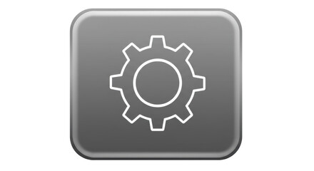 Isolated Gear Web Button