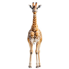 Obraz premium Giraffe Isolated on Transparent Background for Creative Projects