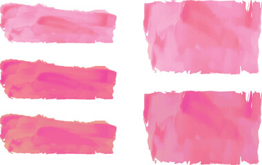 shades of pink abstract textured brush strokes set vector