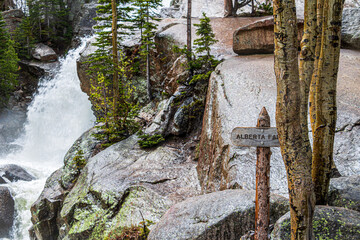 Spectacular Alberta Falls at Rocky Mountain National Park.