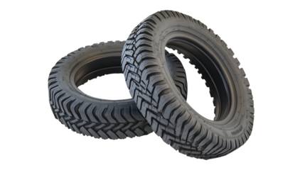 Des pneus sur fond transparent.