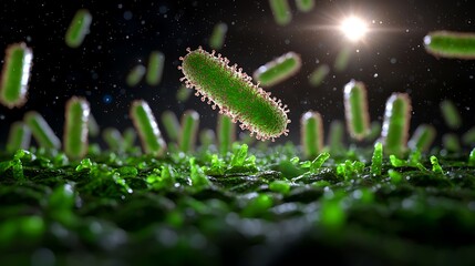 Fototapeta premium Bacteria Microbiome