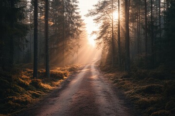 Fototapeta premium sunrise in the forest