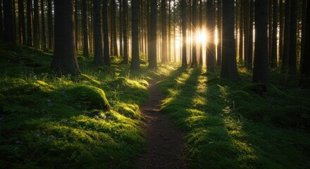 Obraz premium morning in the forest