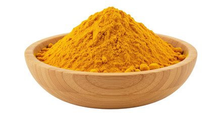 Isolated Turmeric Powder in Bowl
