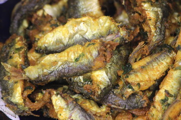 Small Fried Fish Close Up