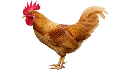 Isolated Brown Rooster