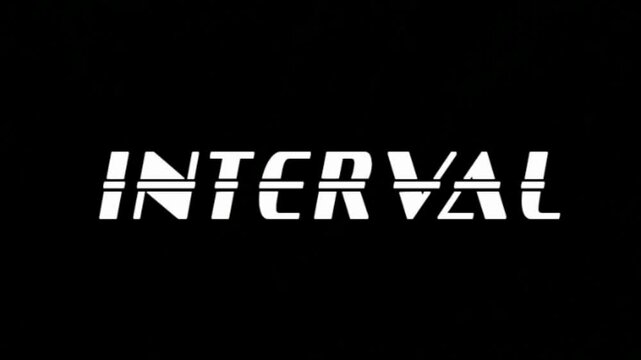 Animated Text Saying "Interval", Motion Typography, Digital Graphics
