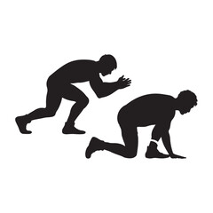 Runners in Action Sprint Start and Athletic Movement