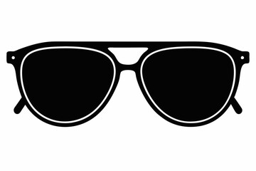 sunglass sihouette black vector