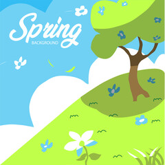 Obraz premium Spring Background Vector Art