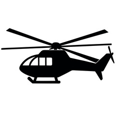 elicopter Silhouette Vector Sleek & Minimalist Design for Aviation Graphics