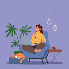 young woman sitting on a chair