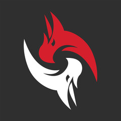 Logo dragon snake yin yang concept vector illustration design template