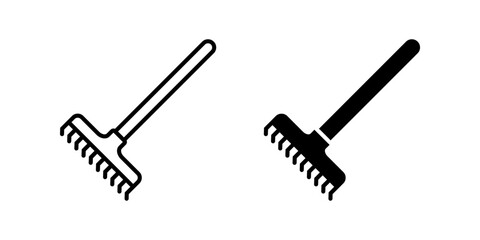 Rake icon set. for mobile concept and web design on white background