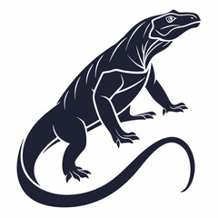 komodo dragon silhouette icon vector