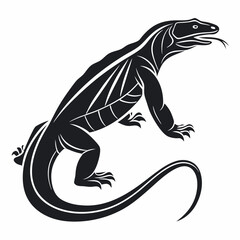 komodo dragon silhouette icon vector