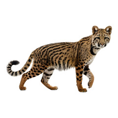 Obraz premium Agile Cheetah Cub Mid-Walk with Spotted Fur