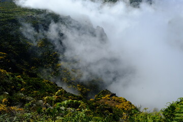 waterfall in the mountains