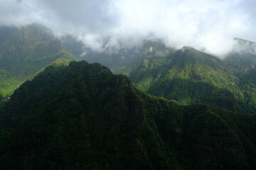 clouds over the mountains