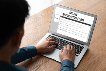 Online application form for modish registration on the internet website