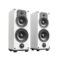 Naklejka premium Isolated Speakers on Transparent Background for Creative Use