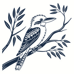 kookaburra silhouette icon vector