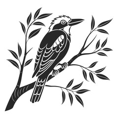 kookaburra silhouette icon vector