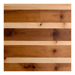 Wooden butcher block countertop with natural finish