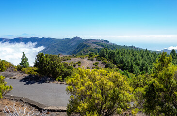 Obraz premium View from Pico Malpaso, Island El Hierro, Canary Islands, Spain, Europe.